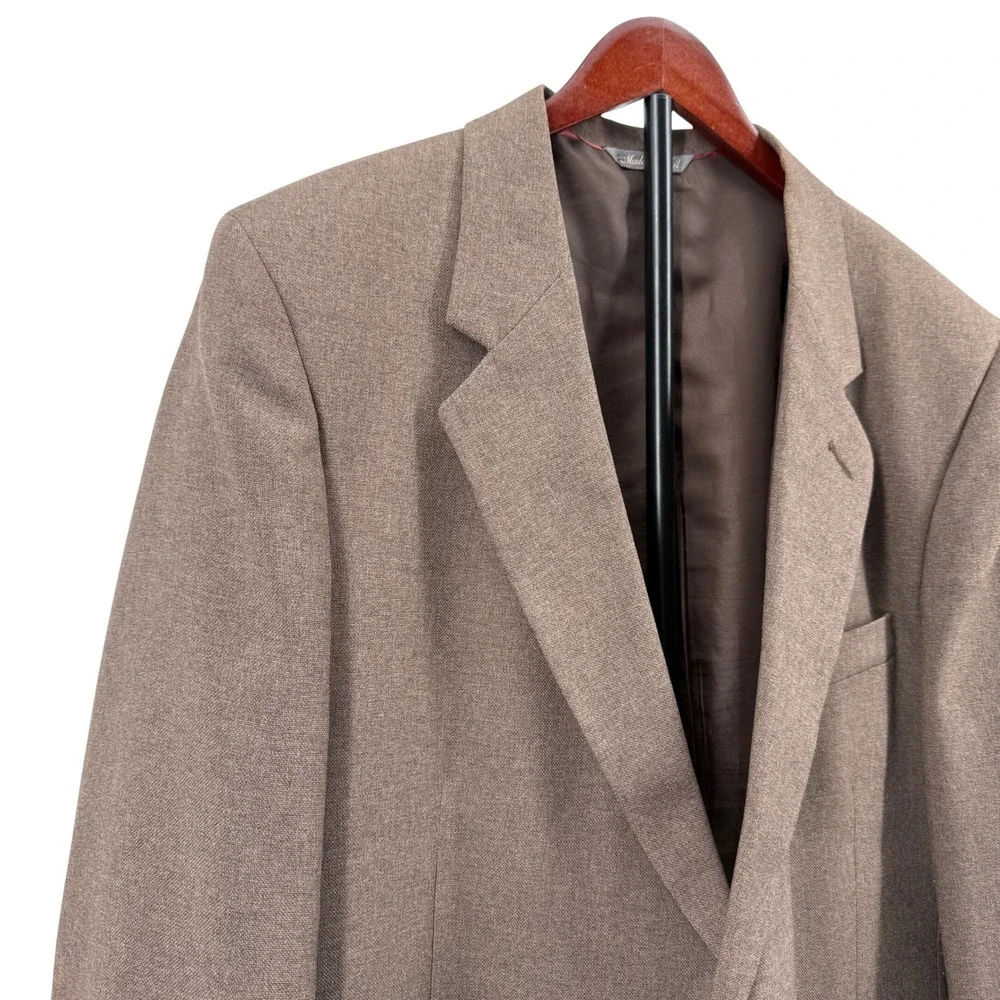 Vintage Levi Strauss & Co Business Class Mens Blazer Brown‎ Sport Coat 46L USA